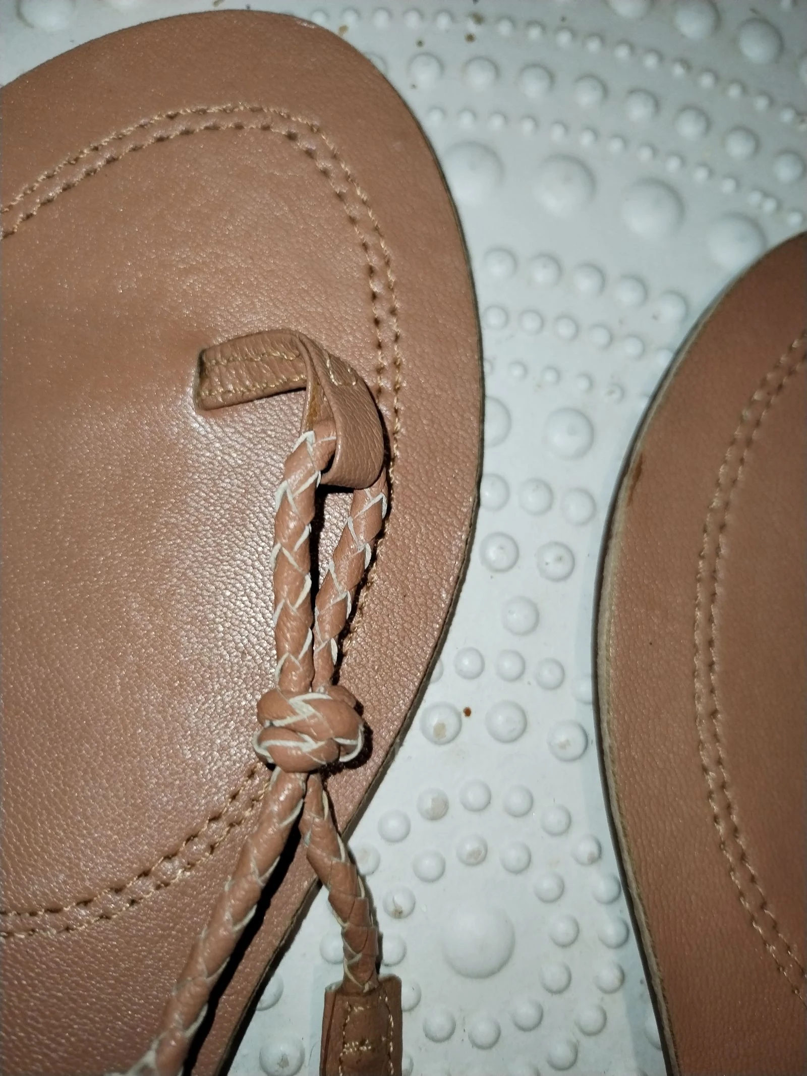 Sandalias de mujer estilo pies desnudos nunca usadas en cuero. 38 – photo 10
